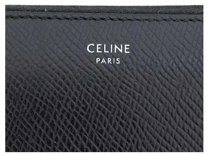 Céline Celine Round Long Wallet - Black Leather - view 8