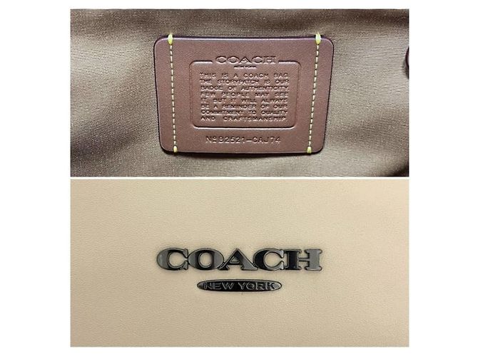 Coach Signature Lederrucksack Weiß Beige - Ansicht 5