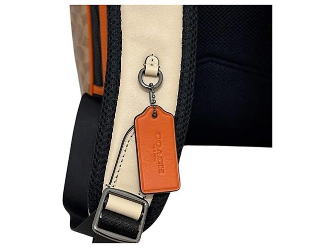 Coach Signature Lederrucksack Weiß Beige - Ansicht 7