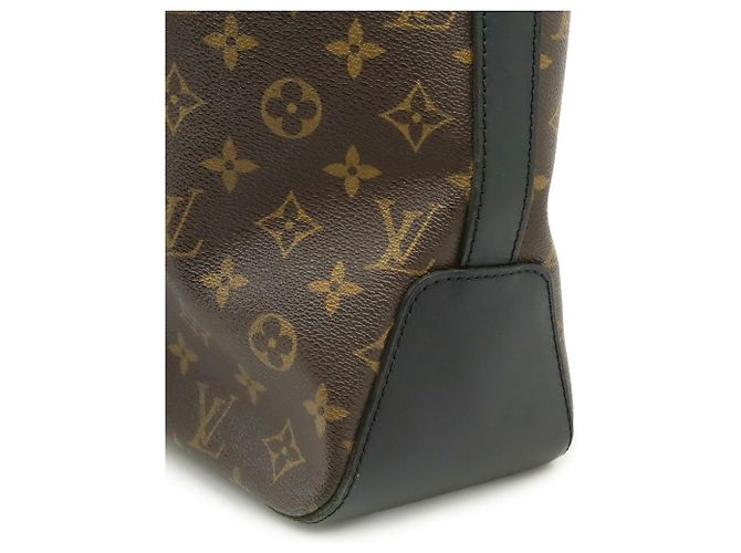 Borsa Tote Louis Vuitton Monogram Macassar Davis Marrone Nero - vista 10