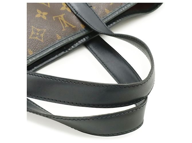 Borsa Tote Louis Vuitton Monogram Macassar Davis Marrone Nero - vista 5