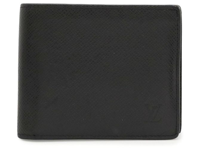 Carteira bi-fold Louis Vuitton Taiga Portefeuille Marco NM Preto - vista 2
