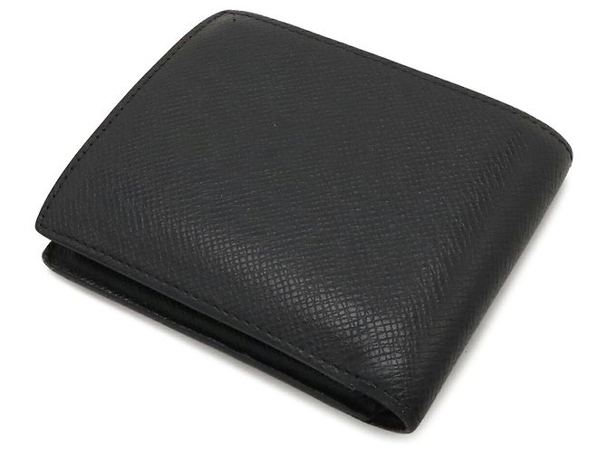 Carteira bi-fold Louis Vuitton Taiga Portefeuille Marco NM Preto - vista 3