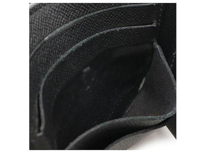 Carteira bi-fold Louis Vuitton Taiga Portefeuille Marco NM Preto - vista 8