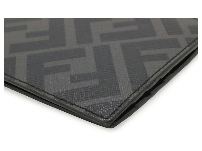 FENDI Bi-fold Wallet mit diagonalem Zucca-Muster Braun Schwarz Gelb - Ansicht 4
