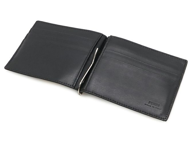 FENDI Bi-fold Wallet mit diagonalem Zucca-Muster Braun Schwarz Gelb - Ansicht 5