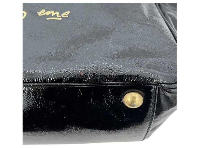 Borsa Tote in vernice nera Yves Saint Laurent Nero - vista 8