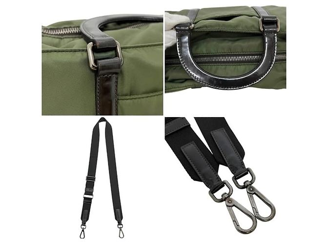 Borsa a tracolla 2-way Prada verde kaki Cachi - vista 11