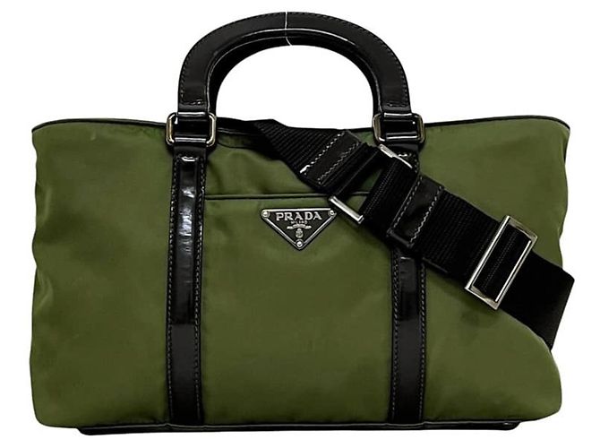 Borsa a tracolla 2-way Prada verde kaki Cachi - vista 2