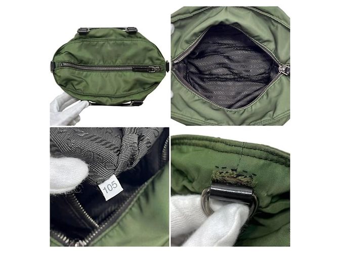 Borsa a tracolla 2-way Prada verde kaki Cachi - vista 4