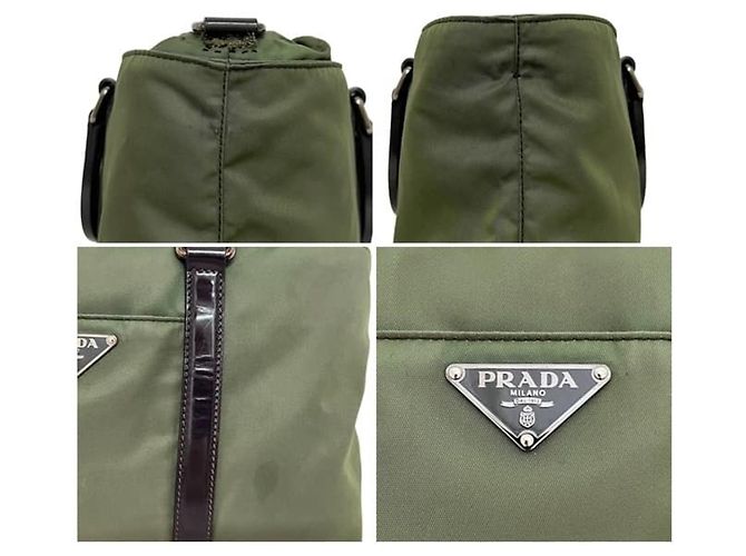 Borsa a tracolla 2-way Prada verde kaki Cachi - vista 6