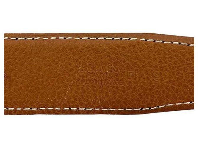 Evelyne Ledergürtel von Hermès Braun Schwarz - Ansicht 10