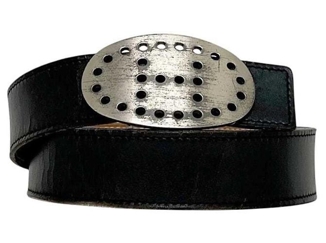 Evelyne Ledergürtel von Hermès Braun Schwarz - Ansicht 2
