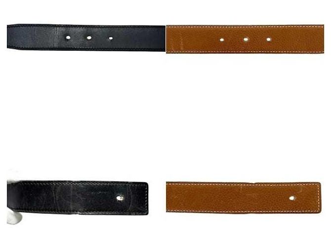 Evelyne Ledergürtel von Hermès Braun Schwarz - Ansicht 4