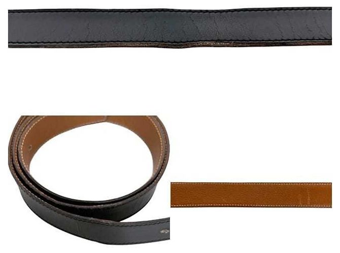 Evelyne Ledergürtel von Hermès Braun Schwarz - Ansicht 5