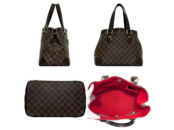 Borsa Tote Louis Vuitton Hampstead PM Marrone - vista 3