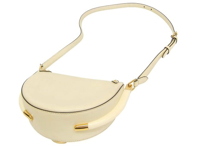 Fendi Moonlight Flap aus Leder mit Plexiglas-Detail Weiß - Ansicht 2