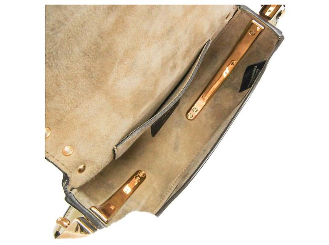 Fendi Moonlight Flap aus Leder mit Plexiglas-Detail Weiß - Ansicht 3