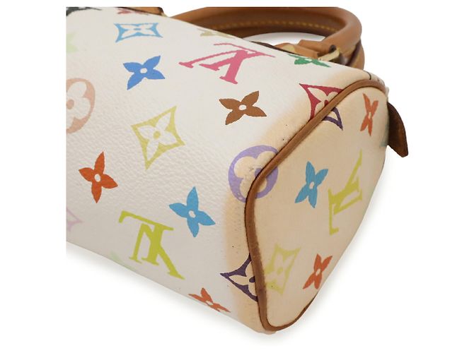 Borsa pochette Louis Vuitton Monogram Multicolor Mini Speedy Bianco Multicolore Monogramma - vista 4