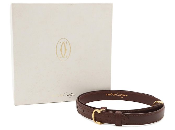 Ledergürtel Cartier Must de Line C-Buckle Bordeaux - Ansicht 7
