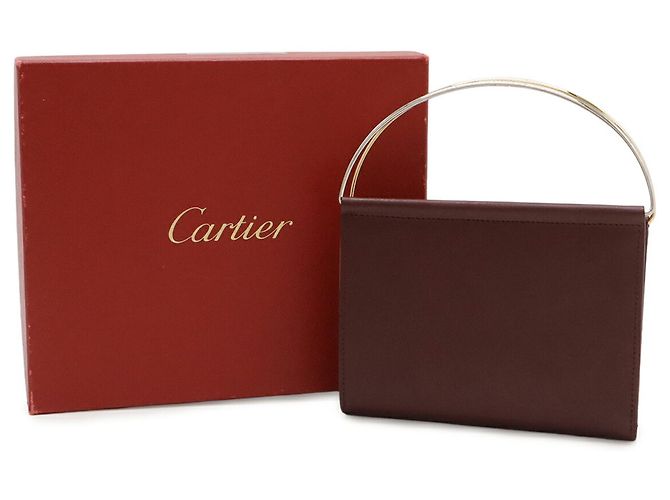 Cartier Trinity Klapperbrieftasche in Bordeaux - Ansicht 10