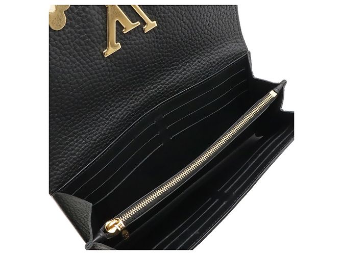 Cartera larga plegable Louis Vuitton Portefeuille Capucines Negro - vista 6