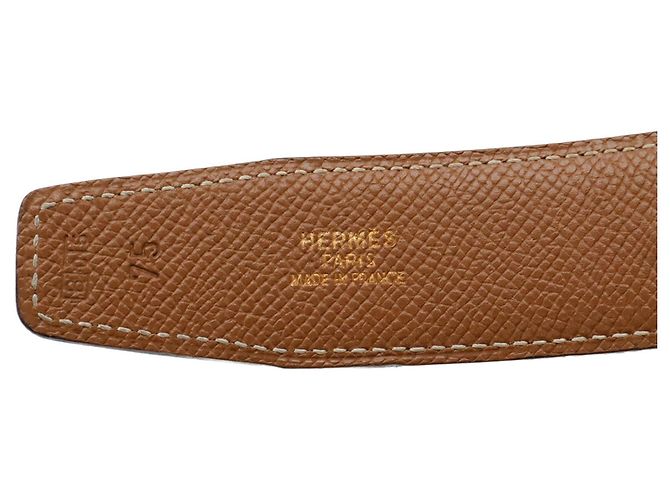 Hermès Hermes H-Gürtel mit H-Schnalle Braun Schwarz - Ansicht 8