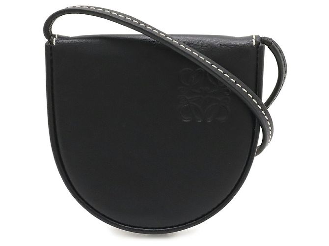 LOEWE Anagram Heel Pouch Mini Shoulder Bag Nero - vista 2