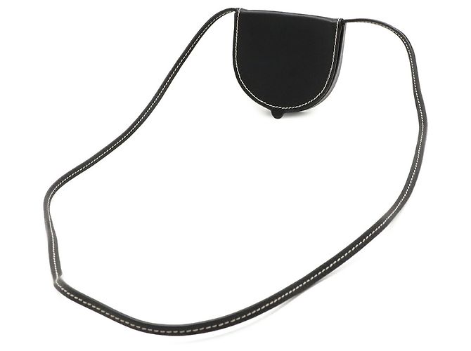 LOEWE Anagram Heel Pouch Mini Shoulder Bag Nero - vista 3