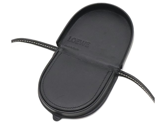 LOEWE Anagram Heel Pouch Mini Shoulder Bag Nero - vista 6