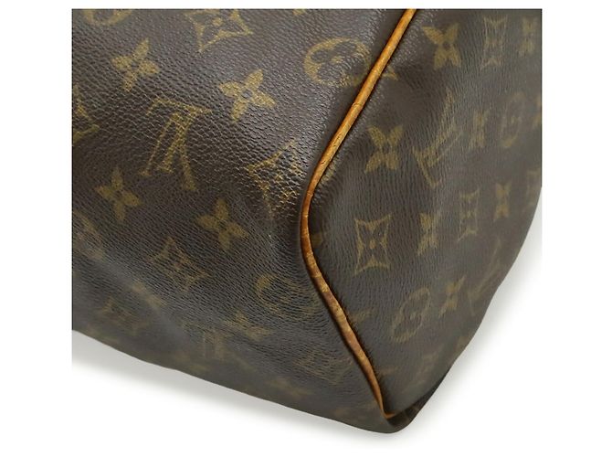 Borsa Louis Vuitton Monogram Speedy 25 Marrone Bianco Monogramma - vista 4