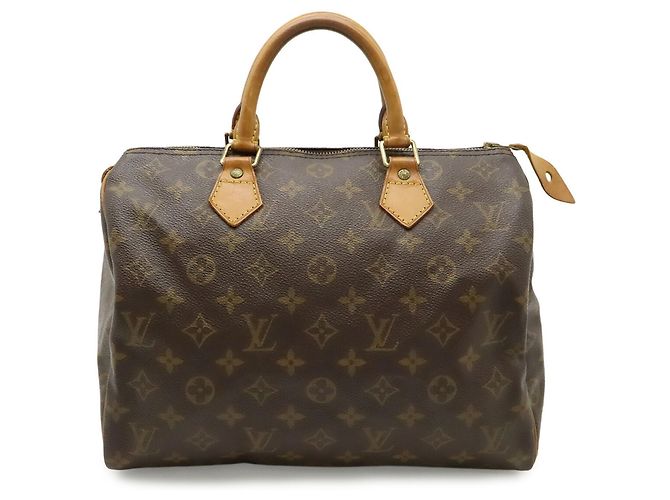 Borsa Louis Vuitton Monogram Speedy 30 Marrone Monogramma - vista 2