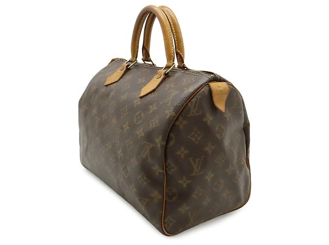 Borsa Louis Vuitton Monogram Speedy 30 Marrone Monogramma - vista 3
