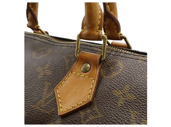 Borsa Louis Vuitton Monogram Speedy 30 Marrone Monogramma - vista 8