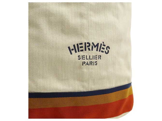 Hermès Hermes Cavalier Schultertasche Orange Gelb Marineblau - Ansicht 10