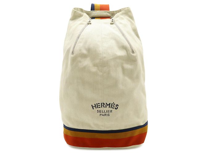 Hermès Hermes Cavalier Schultertasche Orange Gelb Marineblau - Ansicht 2