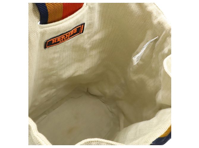 Hermès Hermes Cavalier Schultertasche Orange Gelb Marineblau - Ansicht 6