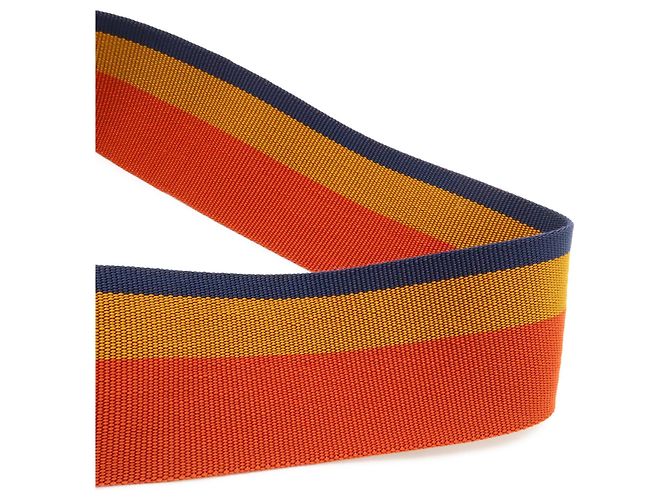 Hermès Hermes Cavalier Schultertasche Orange Gelb Marineblau - Ansicht 7
