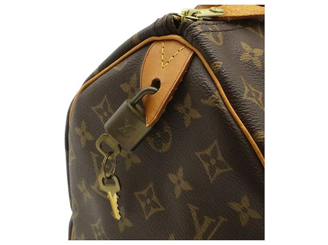 Borsa Louis Vuitton Monogram Speedy 35 Marrone - vista 8