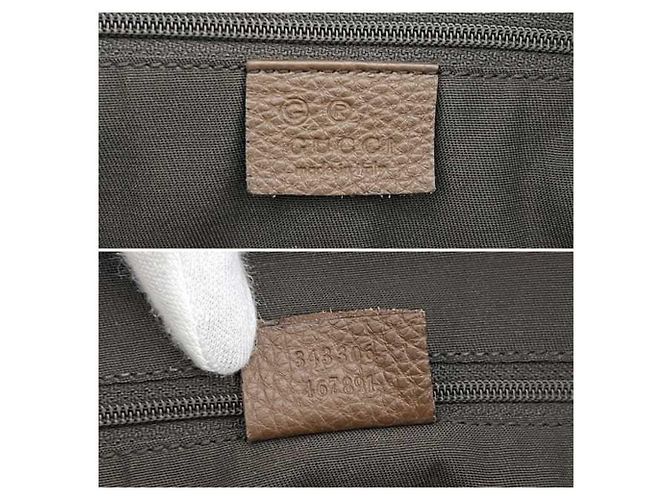 Borsa Tote Gucci in pelle marrone - vista 4