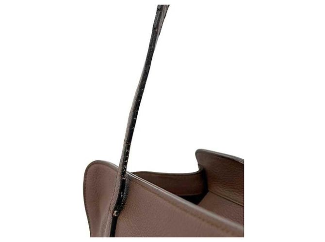 Borsa Tote Gucci in pelle marrone - vista 6