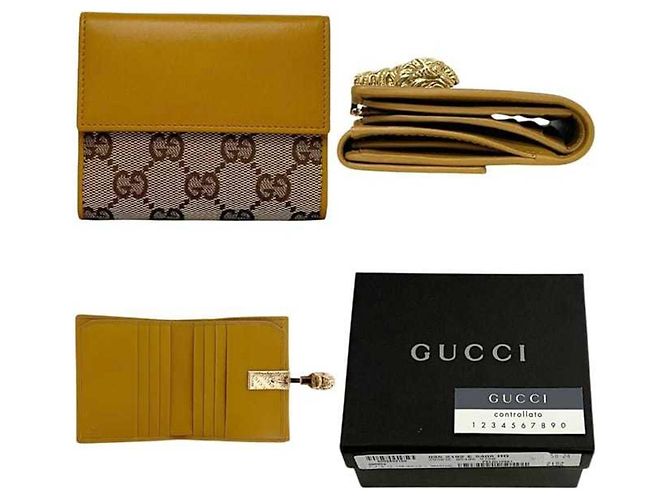 Portafoglio Bi-Fold Gucci beige e giallo - vista 3