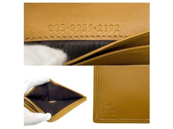 Portafoglio Bi-Fold Gucci beige e giallo - vista 4