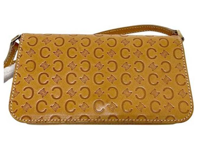 Céline Borsa a tracolla in pelle Macadam Celine Beige - vista 10