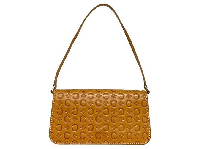 Céline Borsa a tracolla in pelle Macadam Celine Beige - vista 2