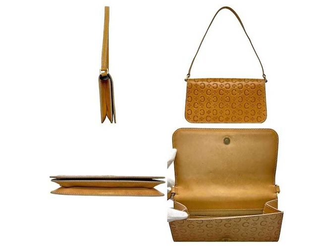 Céline Borsa a tracolla in pelle Macadam Celine Beige - vista 3