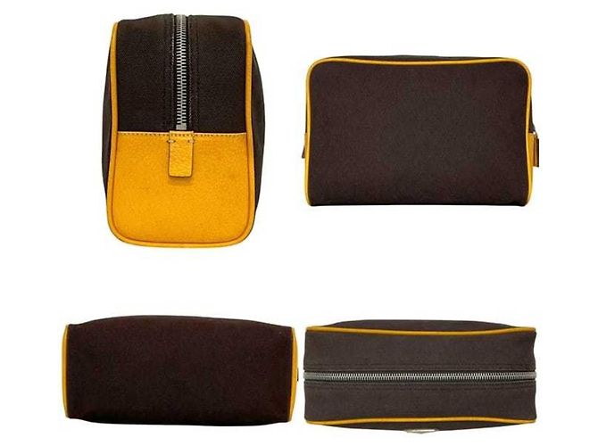 Borsa a mano in tela e pelle Prada Marrone Arancione - vista 3