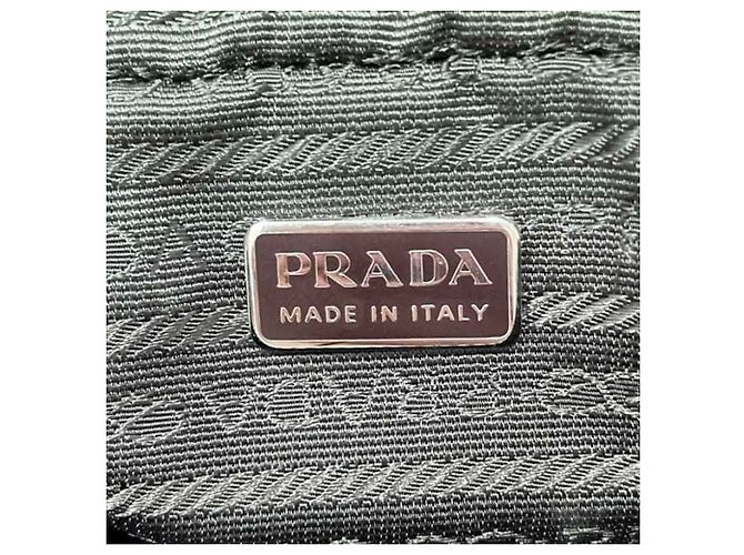 Borsa a mano in tela e pelle Prada Marrone Arancione - vista 5