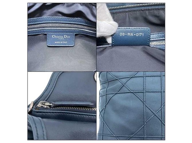 Borsa Tote Christian Dior Granville Blu Verde - vista 5