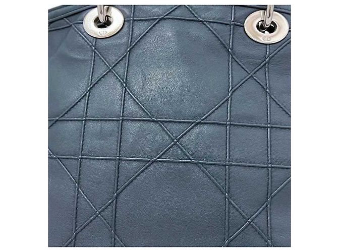 Borsa Tote Christian Dior Granville Blu Verde - vista 8